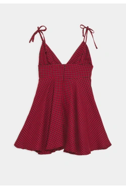 DOGTOOTH TIE STRAP SKATER suknelė - Day suknelė