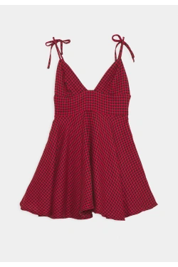 DOGTOOTH TIE STRAP SKATER suknelė - Day suknelė