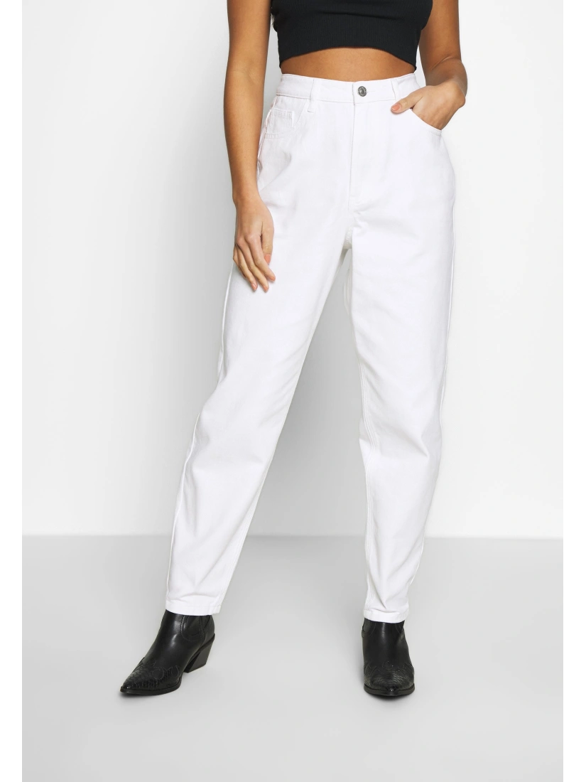 RIOT HIGHWAIST  MOM JEANS - white denim