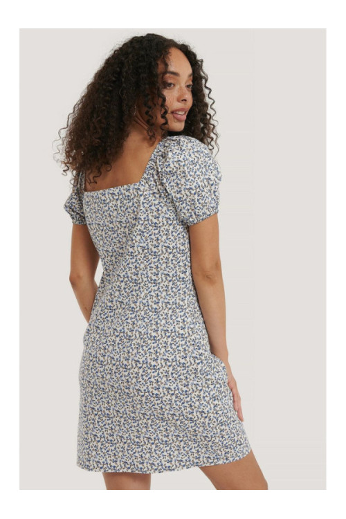 Printed Square Neck Mini Dress