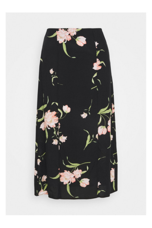 FLORAL SIDE SPLIT MIDI sijonas - A-line sijonas (small defect)