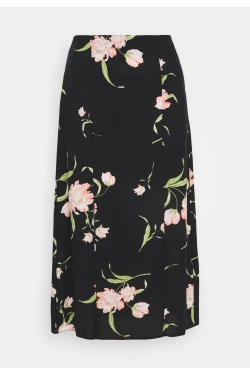 FLORAL SIDE SPLIT MIDI sijonas - A-line sijonas (small defect)