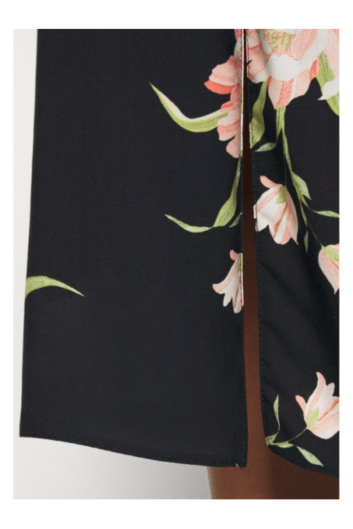 FLORAL SIDE SPLIT MIDI sijonas - A-line sijonas (small defect)