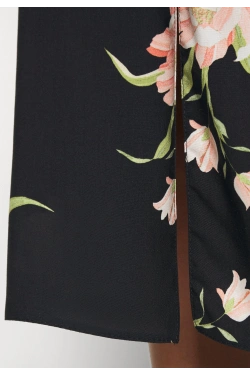 FLORAL SIDE SPLIT MIDI sijonas - A-line sijonas (small defect)