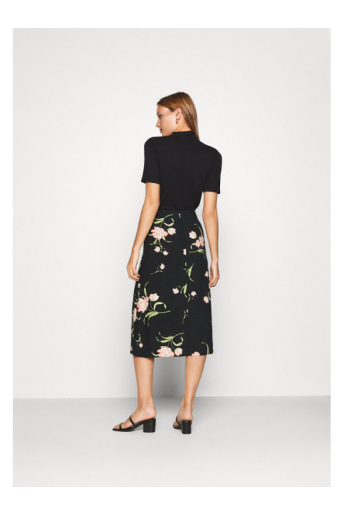 FLORAL SIDE SPLIT MIDI sijonas - A-line sijonas (small defect)