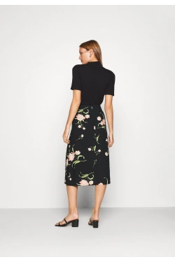 FLORAL SIDE SPLIT MIDI sijonas - A-line sijonas (small defect)