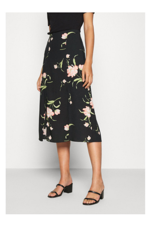 FLORAL SIDE SPLIT MIDI sijonas - A-line sijonas (small defect)