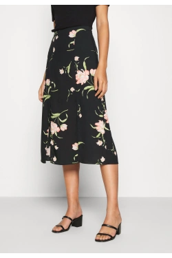 FLORAL SIDE SPLIT MIDI sijonas - A-line sijonas (small defect)