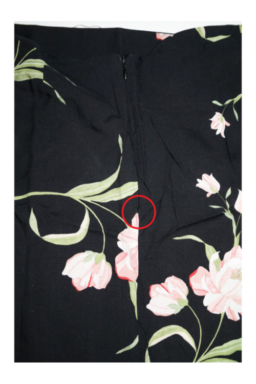 FLORAL SIDE SPLIT MIDI sijonas - A-line sijonas (small defect)