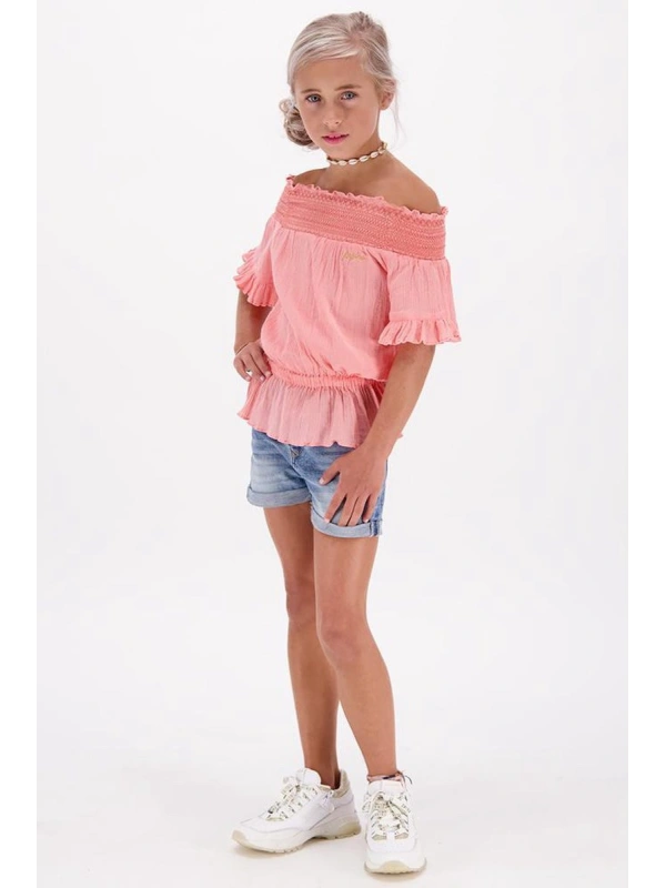 Vingin meiden t-shirt Hezna Coral Pink