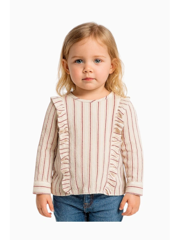 mini bonded cotton blouse