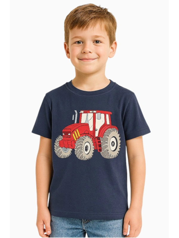 Boys' T-Shirt with Tractor Print