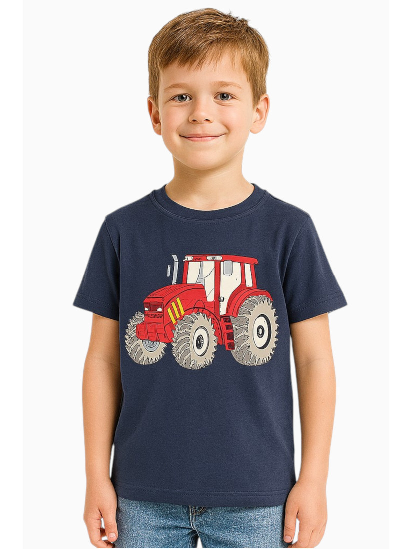 Boys' T-Shirt with Tractor Print