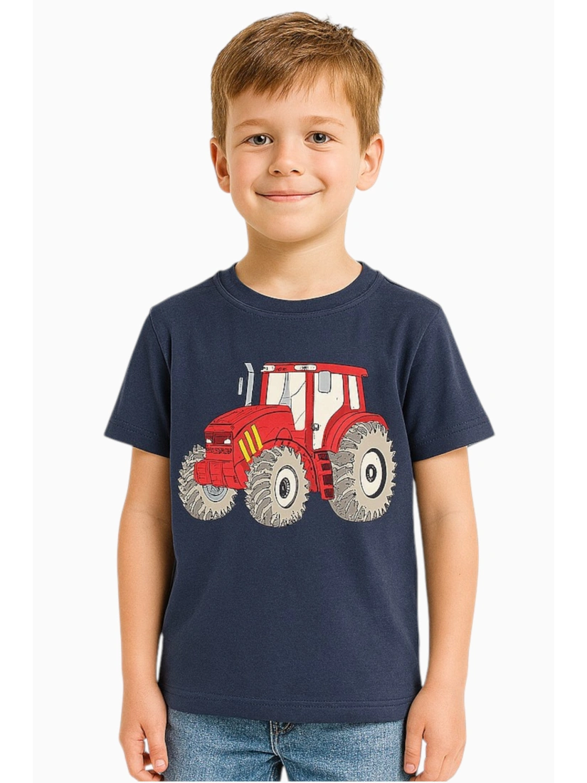 Boys' T-Shirt with Tractor Print