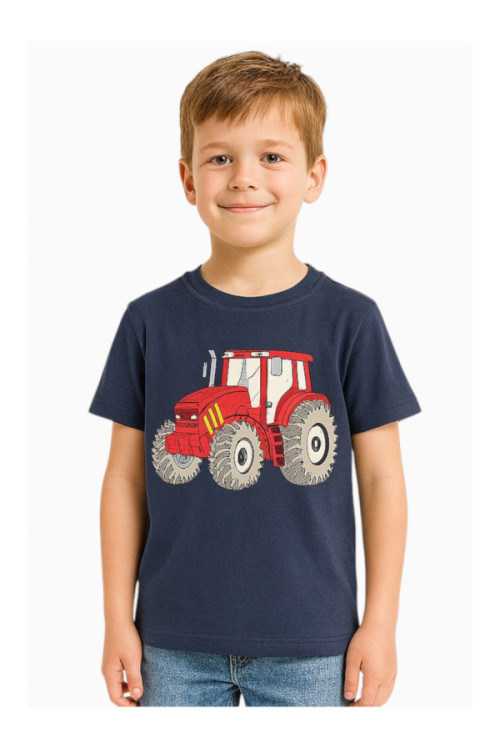 Boys' T-Shirt with Tractor Print
