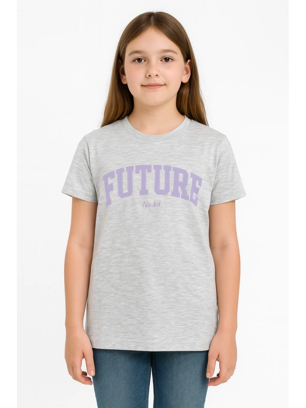 Girls' T-Shirt with "FUTURE" Print