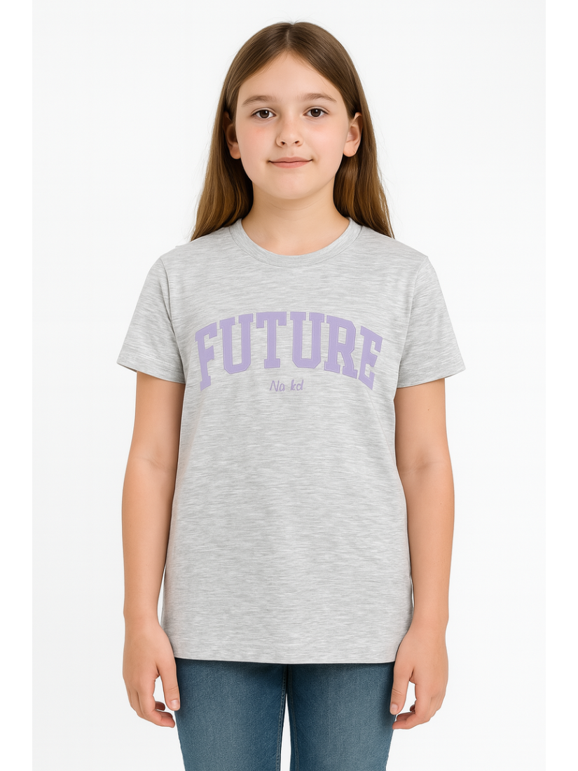 Girls' marškinėliai with "FUTURE" raštuotas