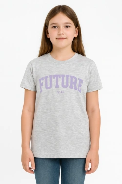Girls' marškinėliai with "FUTURE" raštuotas
