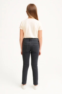 Girls' Slim-Fit džinsai with Front Slits