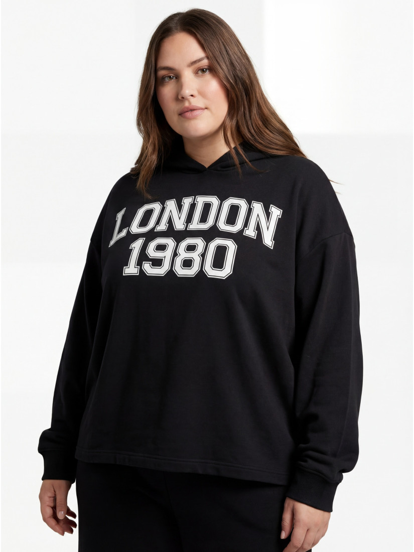 moteriškas Hoodie with "LONDON 1980" raštuotas