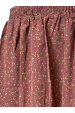 Skirt with Ruffle Hem and Fine Print