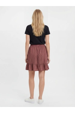 Skirt with Ruffle Hem and Fine Print