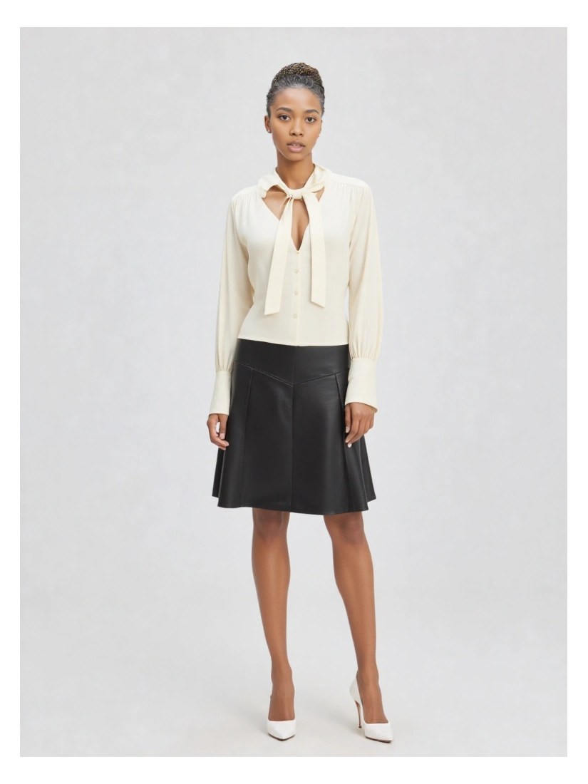 Women's Faux Leather Skirt