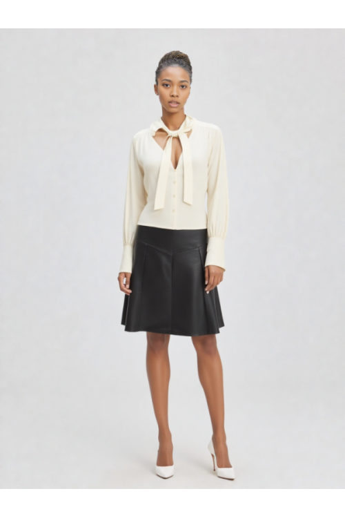 Women's Faux Leather Skirt