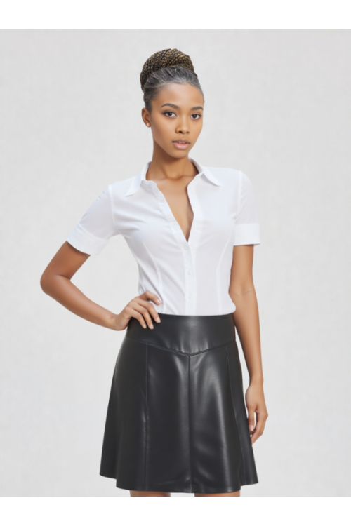 Women's Faux Leather Skirt