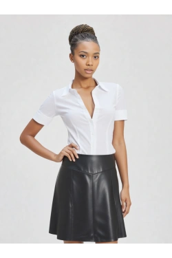 Women's Faux Leather Skirt