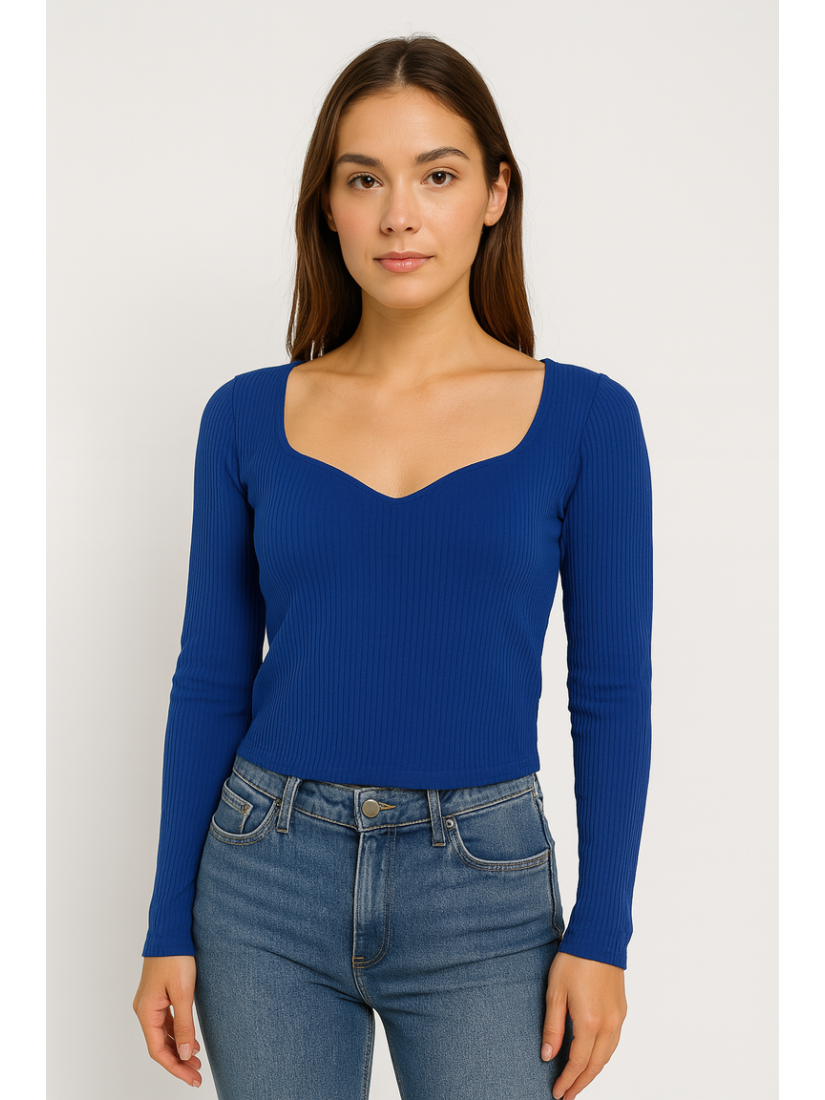 Ribbed Long sleeve Top