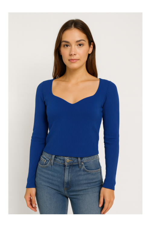 Ribbed Long sleeve Top