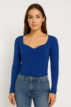 Ribbed Long sleeve Top