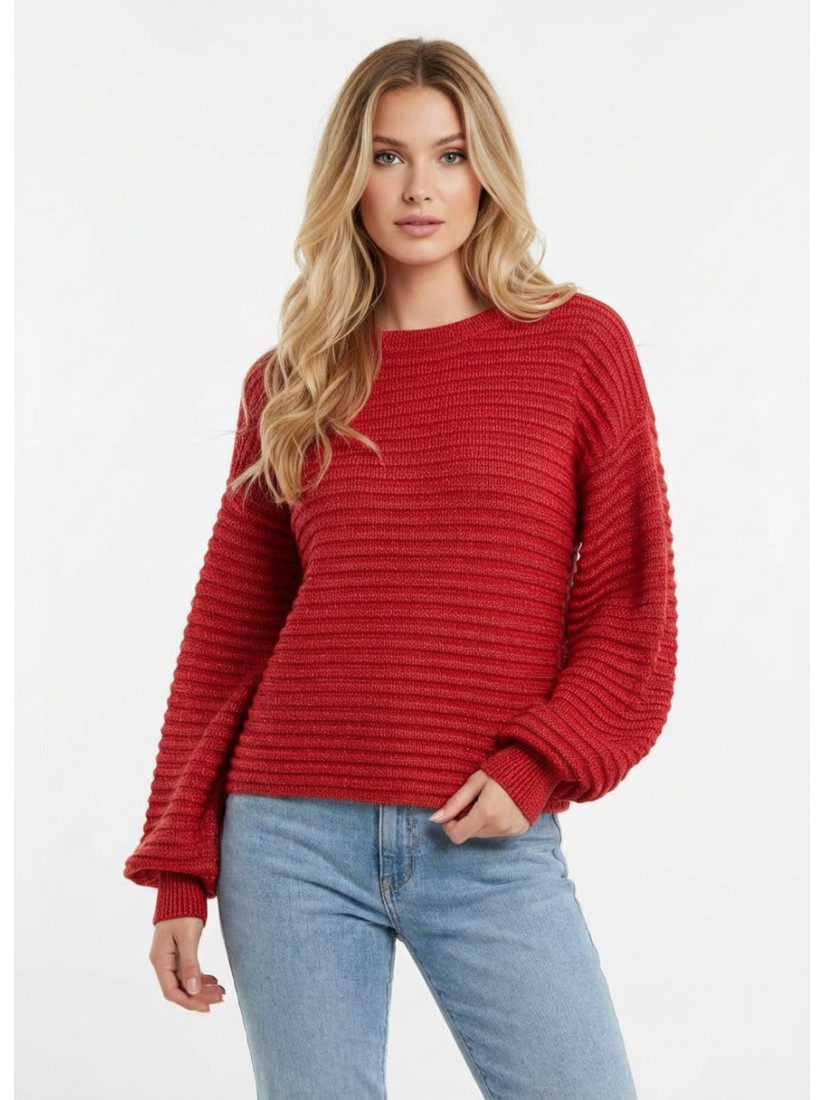 Visinona ballon sleeve knit viršus