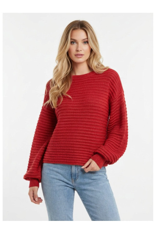 Visinona ballon sleeve knit viršus