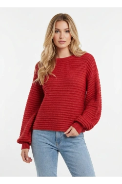 Visinona ballon sleeve knit viršus