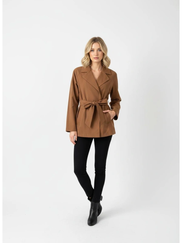 VIFINA TIE BELT JACKET
