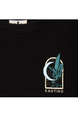 T-shirt leopard negro
