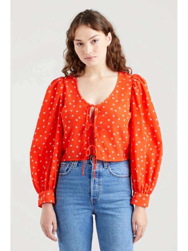Fawn Tie Blouse