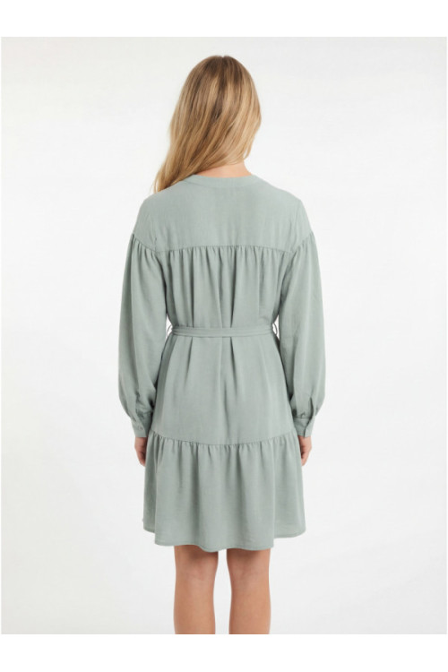 V-neck shirt dress