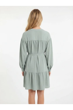 V-neck shirt dress