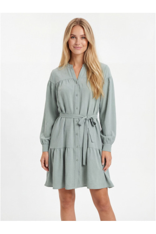 V-neck shirt dress
