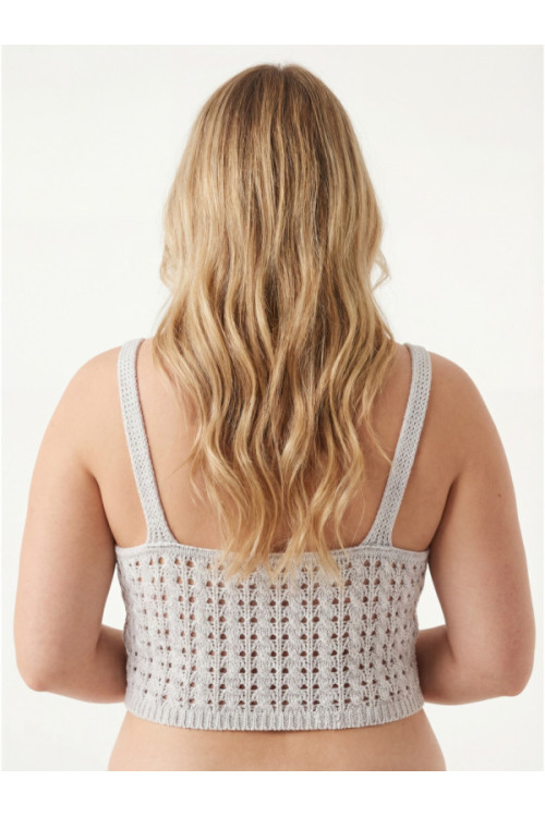 Crochet lace up bralet