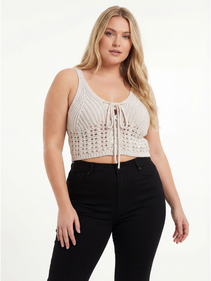 Crochet lace up bralet