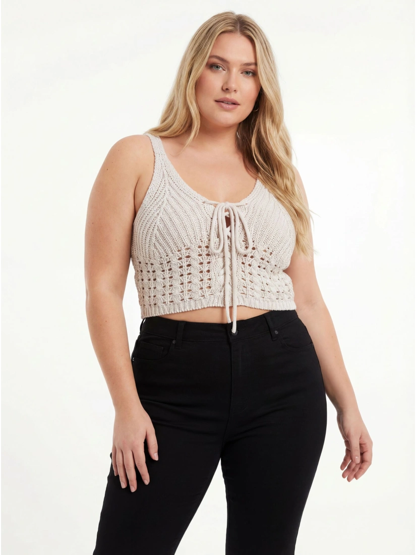 Crochet lace up bralet