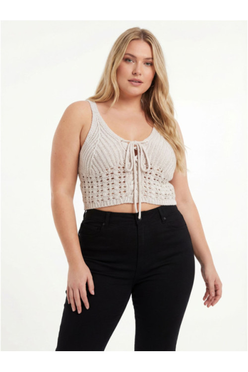 Crochet lace up bralet