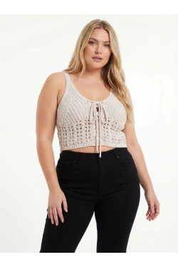 Crochet lace up bralet