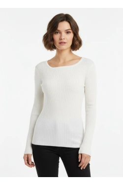 Asymmetric Ribbed Long-sleeved top
