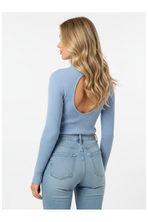 VIEVA O-NECK BACK DETAIL Sweater