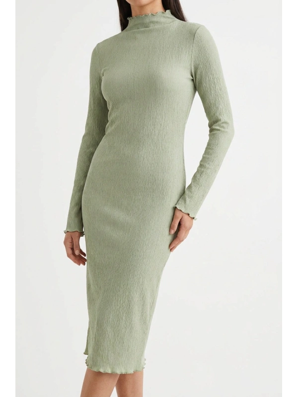 PCLALIMA LS MOCK NECK MIDI suknelė